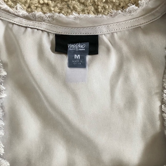 Mossimo pewter colored raw edge sleeveless blouse - Picture 4 of 6